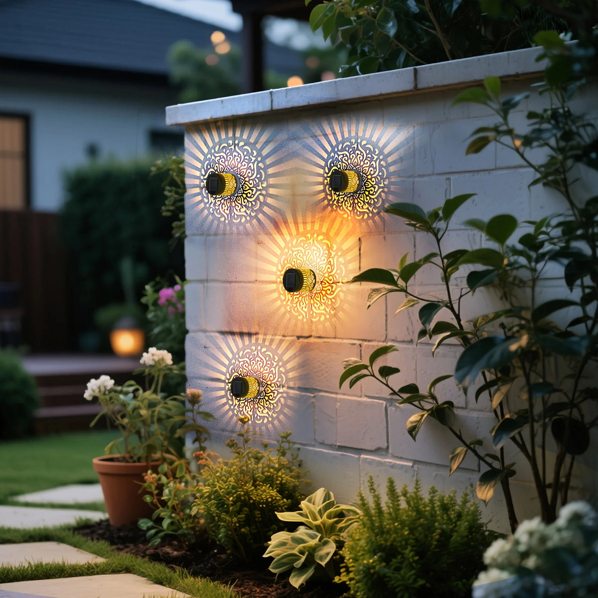 Solar Datura Wall Lantern | Outdoor Garden & Patio Light | Solar Powered LED