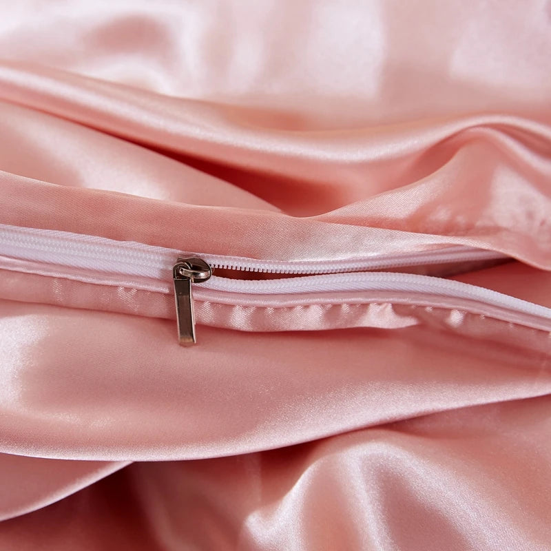 Xiao Qi Qi Satin Duvet Cover Solid Colour Rayon Lux Edition