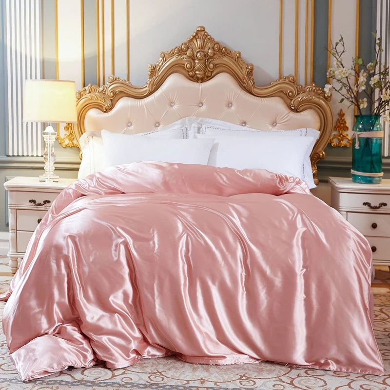 Xiao Qi Qi Satin Duvet Cover Solid Colour Rayon Lux Edition