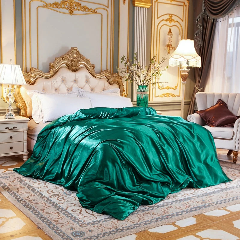 Xiao Qi Qi Satin Duvet Cover Solid Colour Rayon Lux Edition
