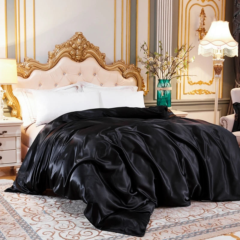 Xiao Qi Qi Satin Duvet Cover Solid Colour Rayon Lux Edition