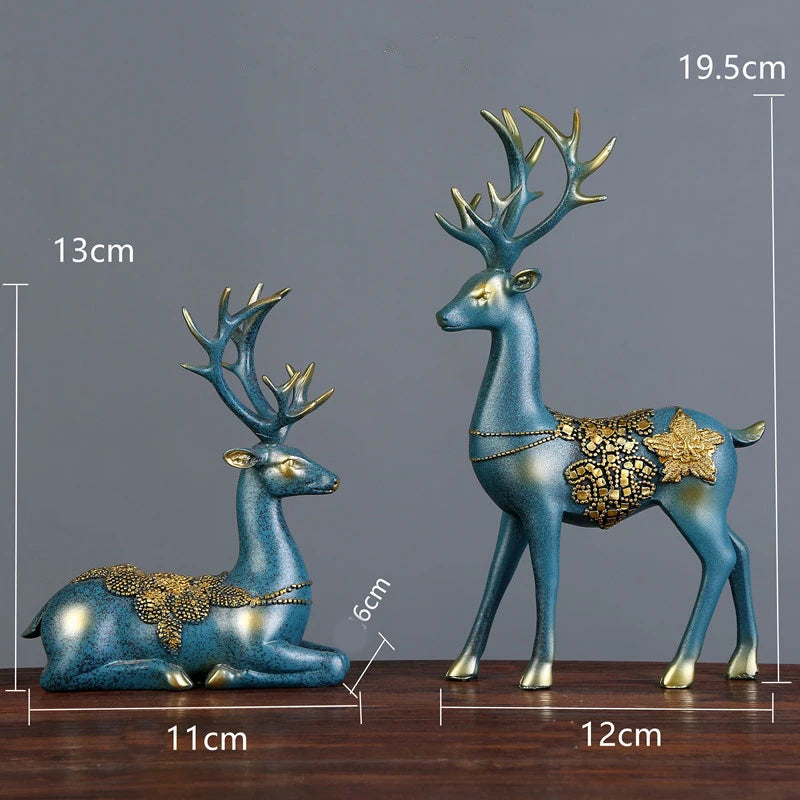 Elegant Deer Head Resin Sculpture