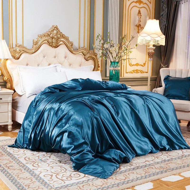 Xiao Qi Qi Satin Duvet Cover Solid Colour Rayon Lux Edition