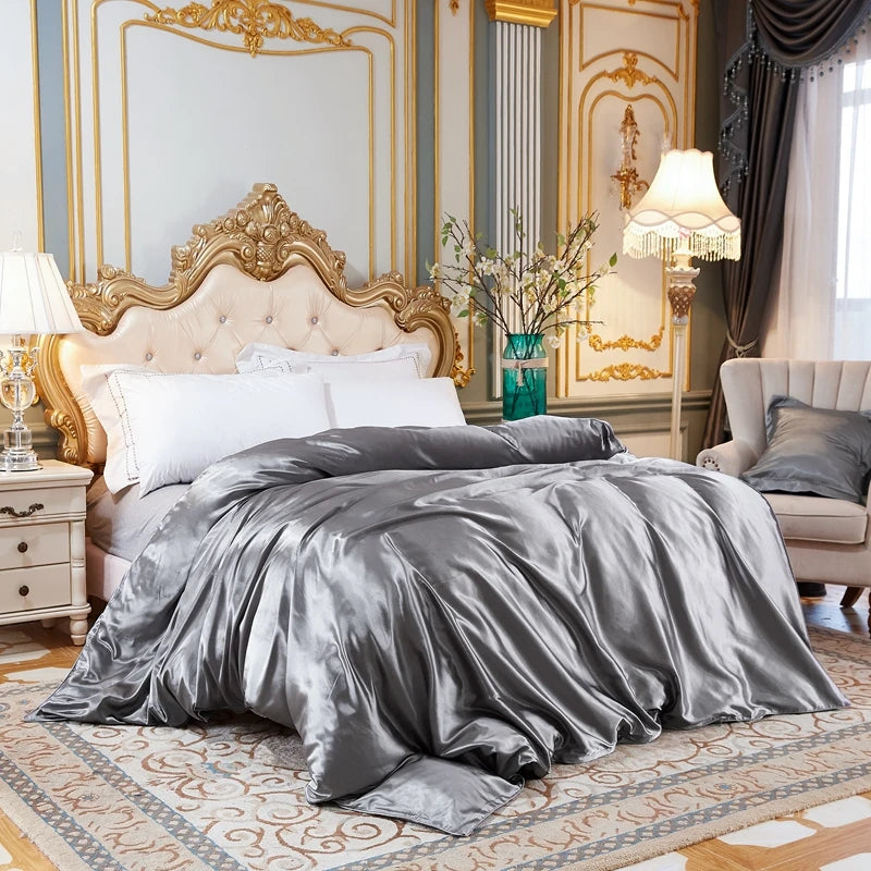 Xiao Qi Qi Satin Duvet Cover Solid Colour Rayon Lux Edition