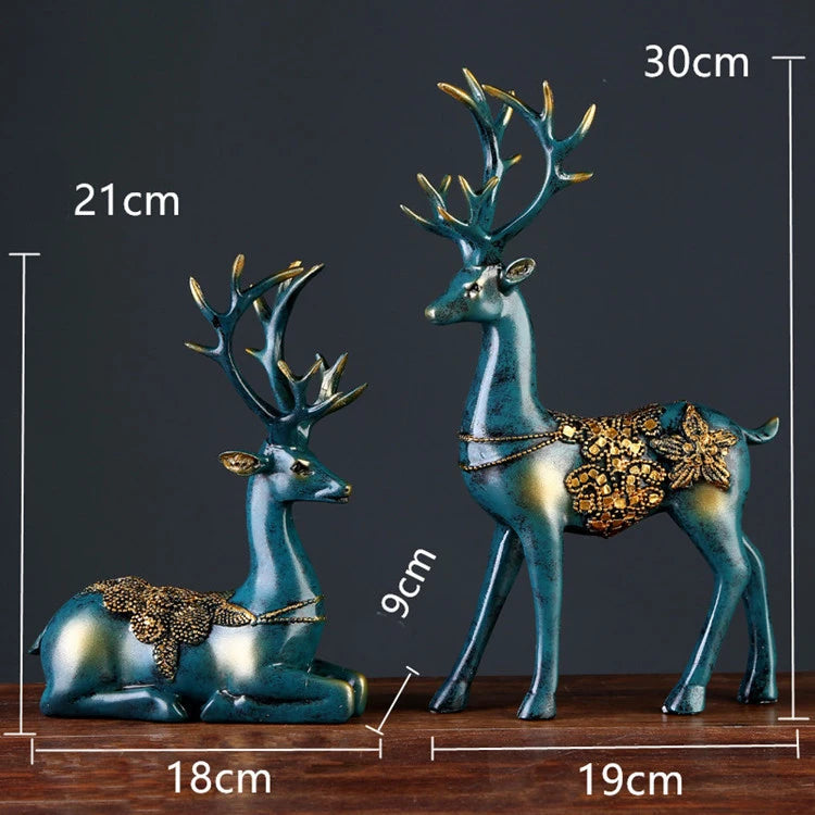 Nordic home decoration Deer Head Resin Statue figurine Home Decor Statues accessories/modern Sculpture beelden decoratie Art