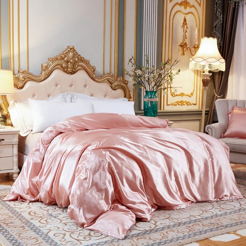 Xiao Qi Qi Satin Duvet Cover Solid Colour Rayon Lux Edition