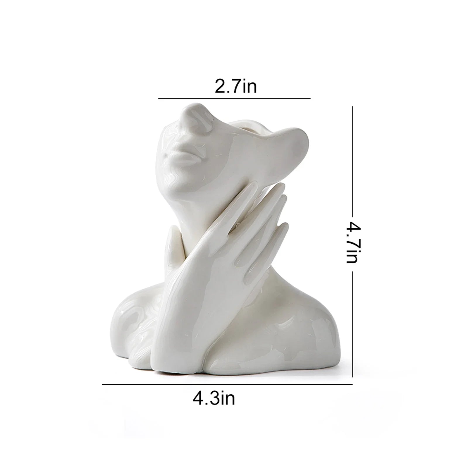 Elegant Ceramic Face Vases