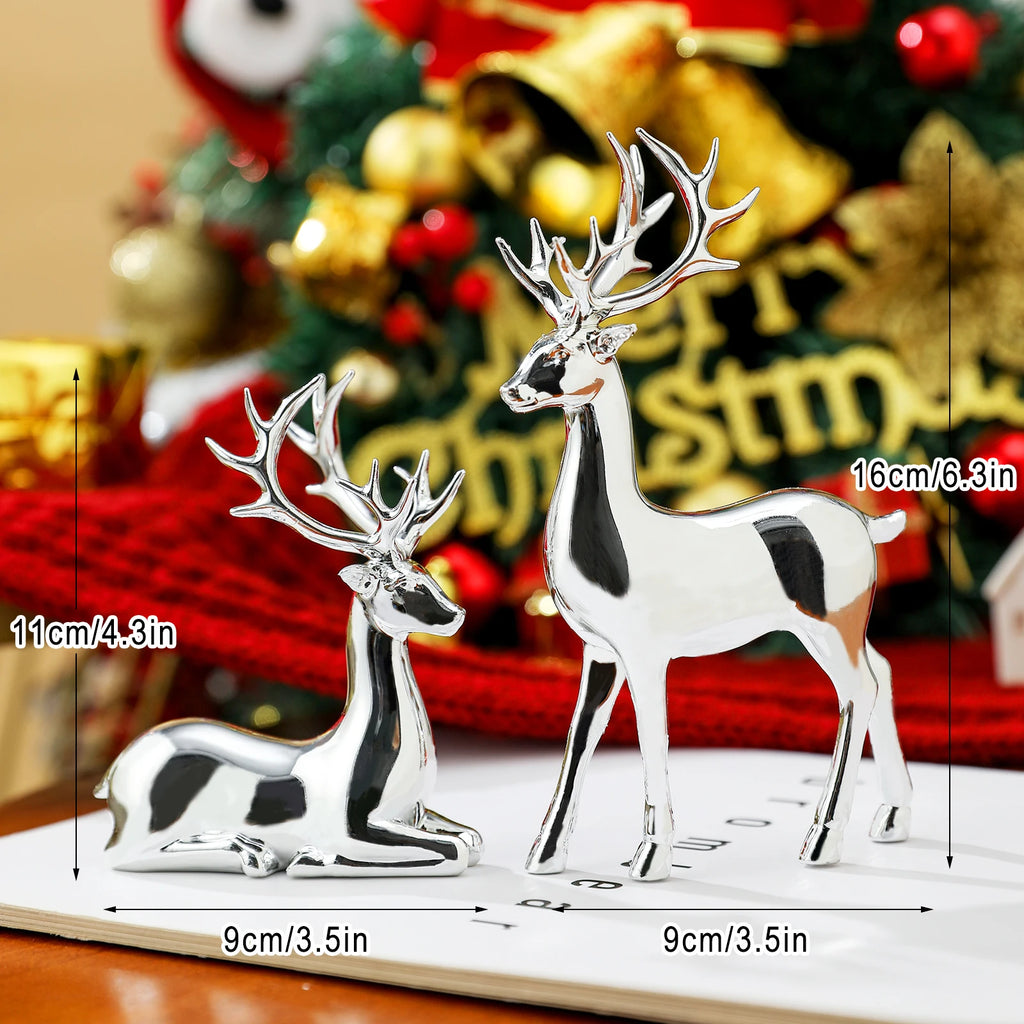 Charming Deer Figurine Set