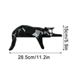 Geometric Cat Sculpture | Luxury Resin Figurine for Modern Home Décor