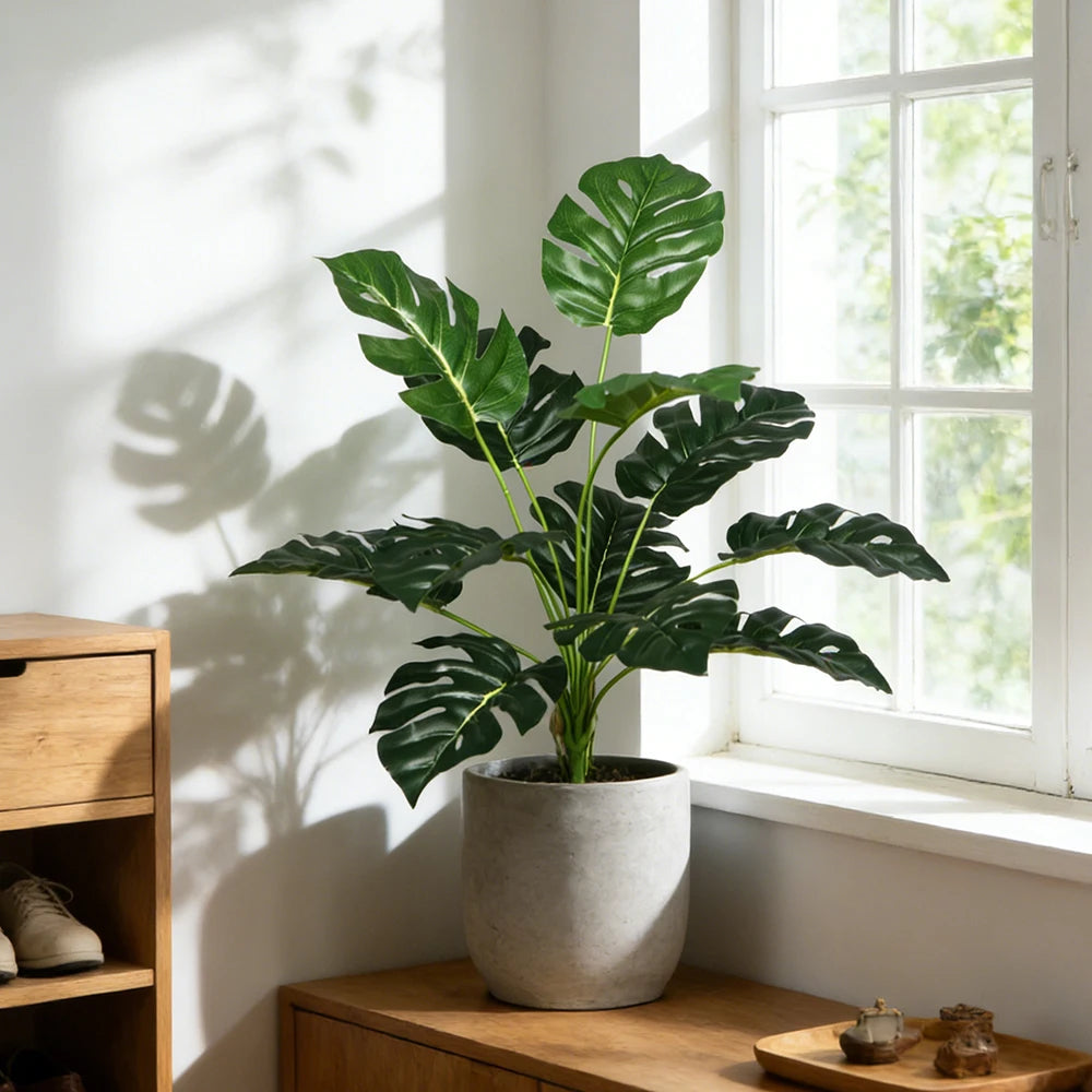 Monstera Tropical Leaf Stem | Luxury Artificial Plant for Interior Styling