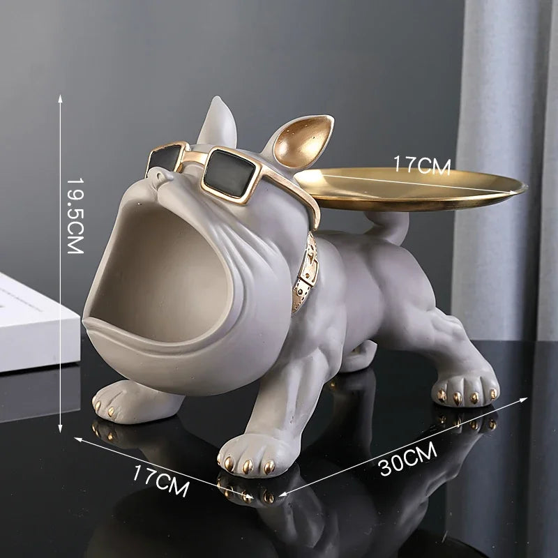 Chic Bulldog Storage Sculpture