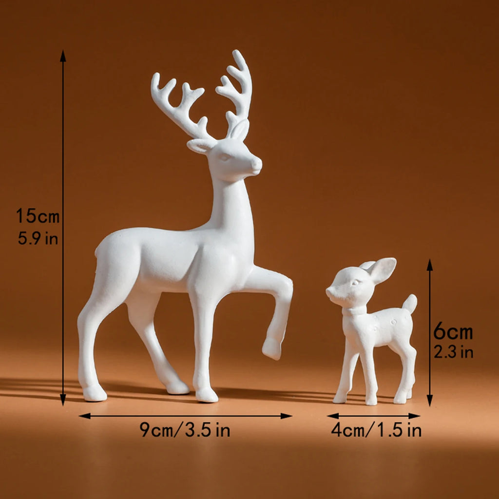 Charming Deer Figurine Set