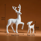 Charming Deer Figurine Set