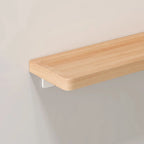 Wooden Bathroom Shelf White Black Gold Kitchen Lavatory Aluminum Beech Wall Mounted Bath Shower Shampoo Soap Storage Rack Holder