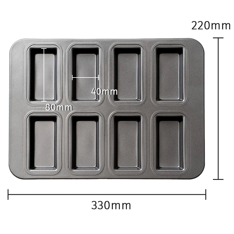 BritBake 8 Cavity Carbon Steel Madeleine Pan Limited