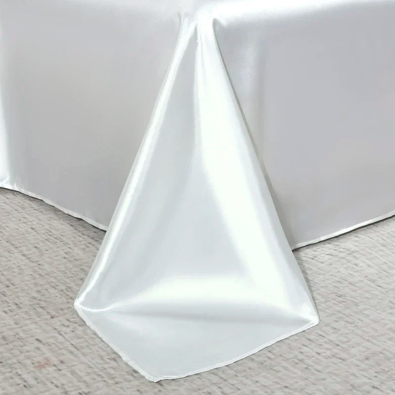 Cha Yu Paicn Satin Flat Sheet Rayon Twill Solid Colour Exclusive