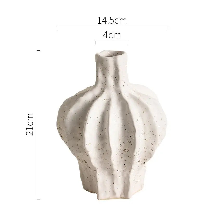 Handmade Matte Pottery Vase | Zen Retro Home Décor