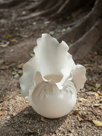3D Petal Sculptural Ceramic Vase | Premium Luxury Statement Piece