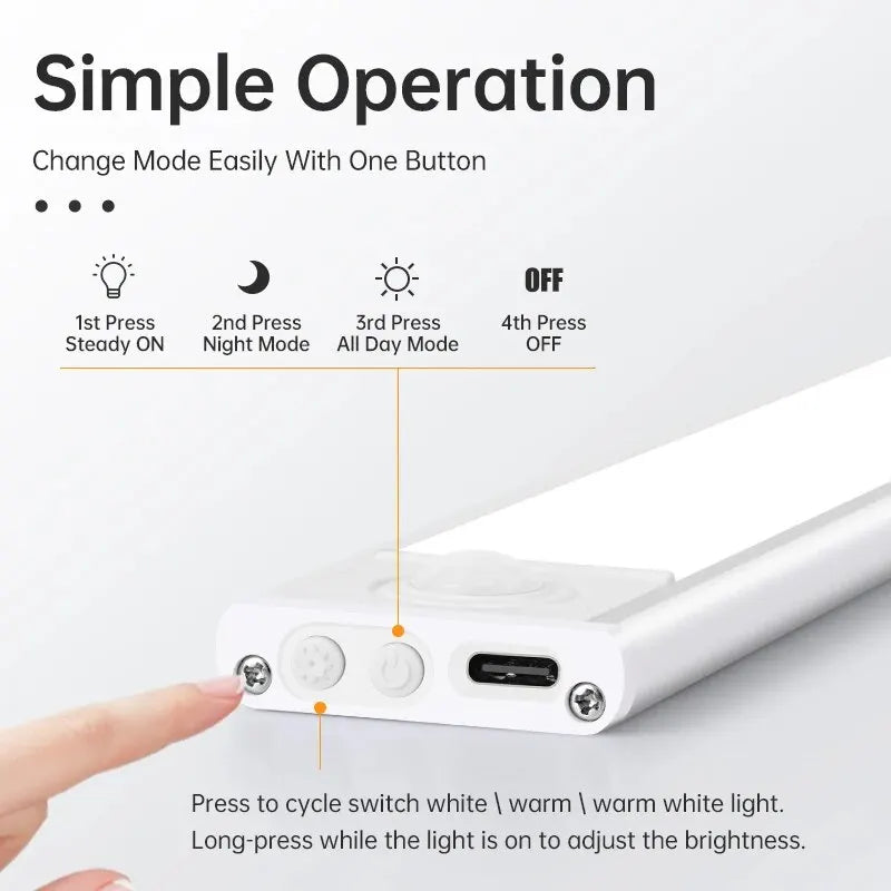Swaphie LED Motion Sensor Light | Under Cabinet & Wardrobe