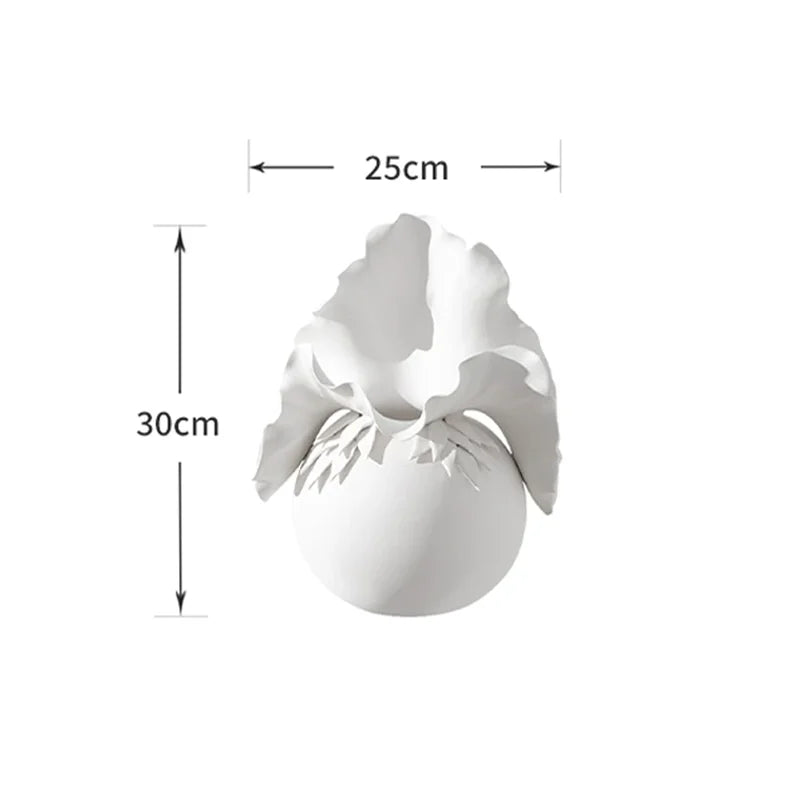 3D Petal Sculptural Ceramic Vase | Premium Luxury Statement Piece
