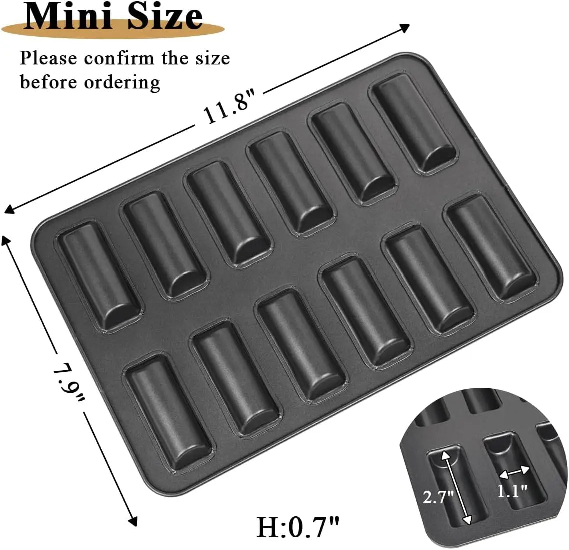 BritBake 8 Cavity Carbon Steel Madeleine Pan Limited