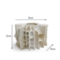 Beige Composite Architectural Vase | Hotel & Villa Luxury Home Décor