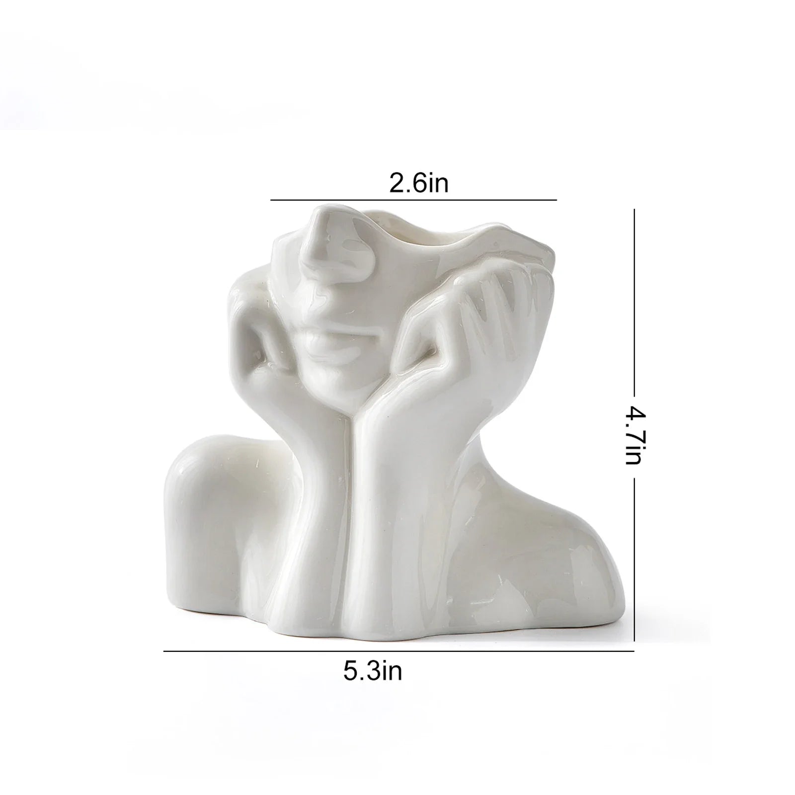 Elegant Ceramic Face Vases