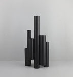 Metal & Leather Tube Vase | Architectural Luxury Home Décor