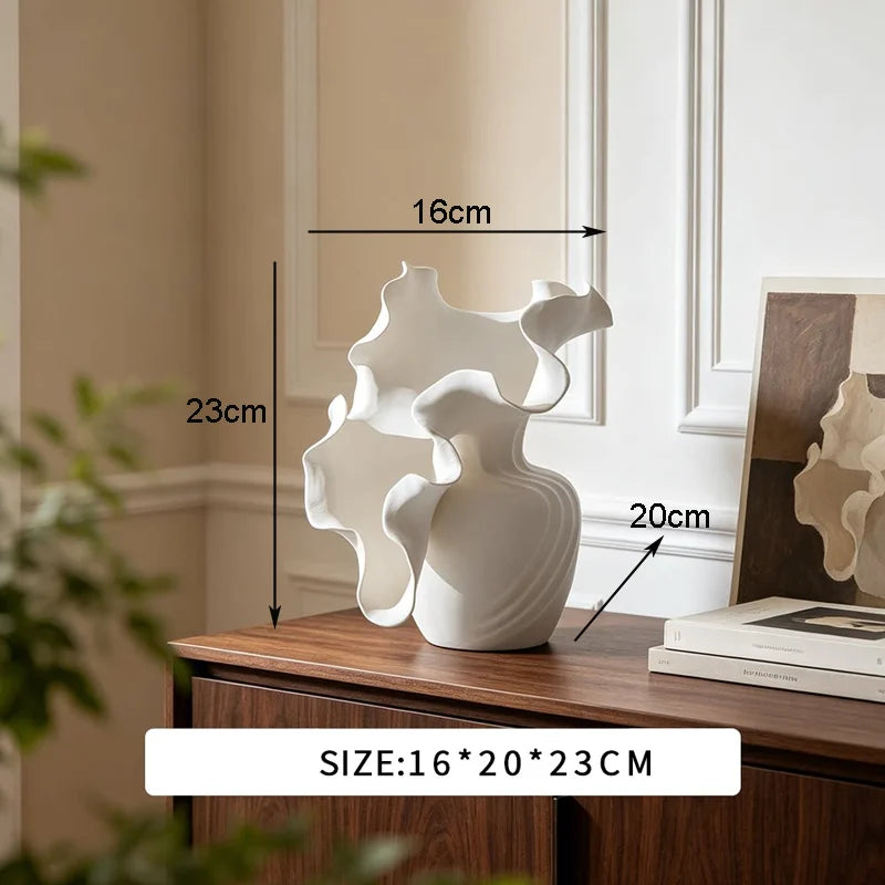 Sculptural Petal Porcelain Vase | Luxury Home Décor Statement Piece