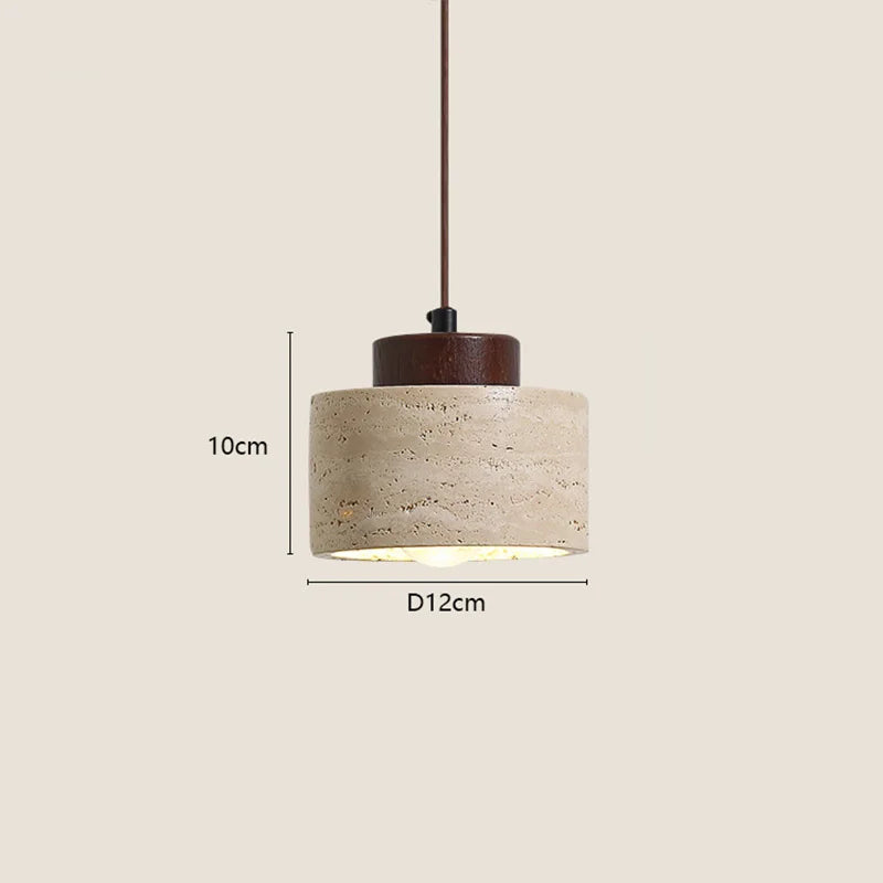 Cave Stone Pendant Light | Wabi-Sabi Bedside Lamp | Contemporary LED | E27