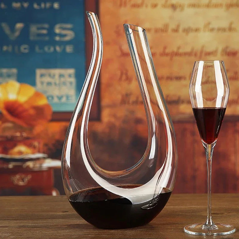 Crystal Wine Decanter Aerator 1500ml – Elegant Barware Essential for the Modern Home Bar