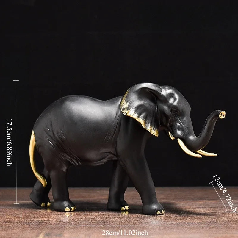 Sculptural Elephant Figurine | Luxury Resin Statue for Home Décor & Gifting