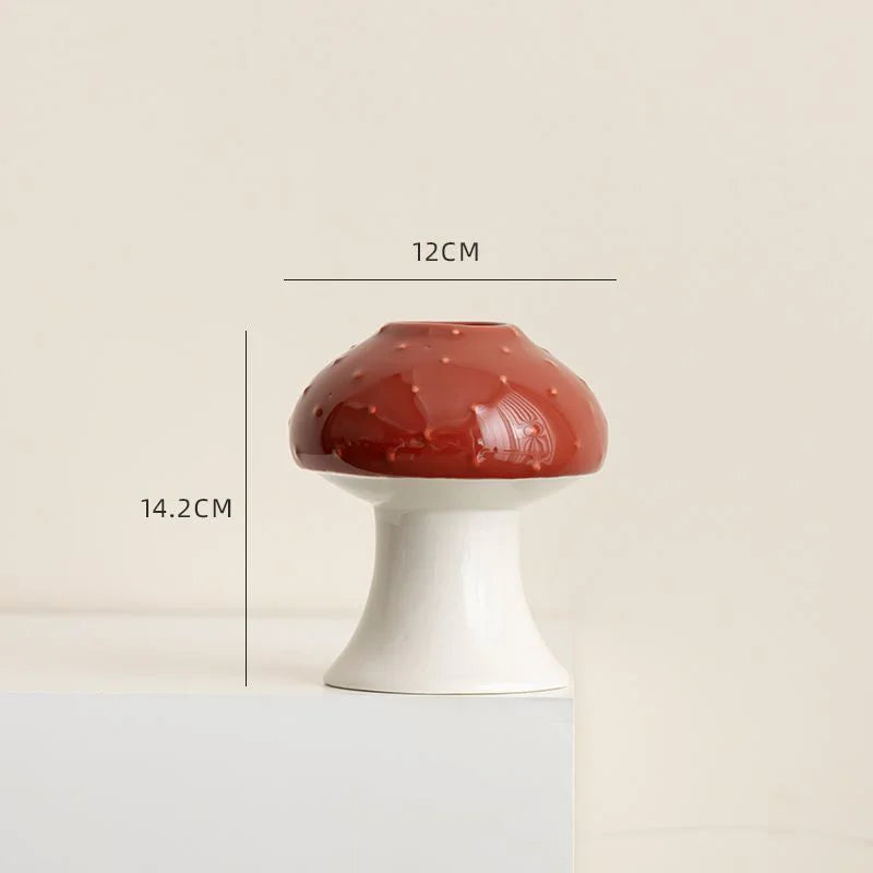 Mushroom Cap Porcelain Vase | Organic Luxury Home Décor
