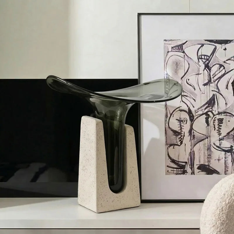 Antique Glass & Resin Luxury Vase | Heritage Statement Home Décor