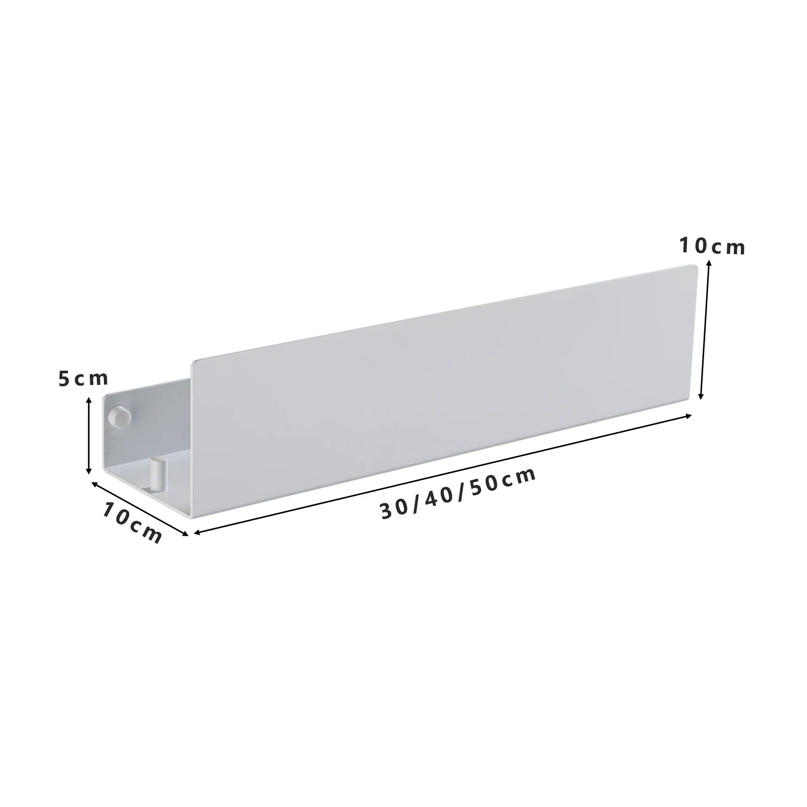 AquaHome White Aluminium Shower Shelf With Hook Wall Mounted Bath Caddy Elite