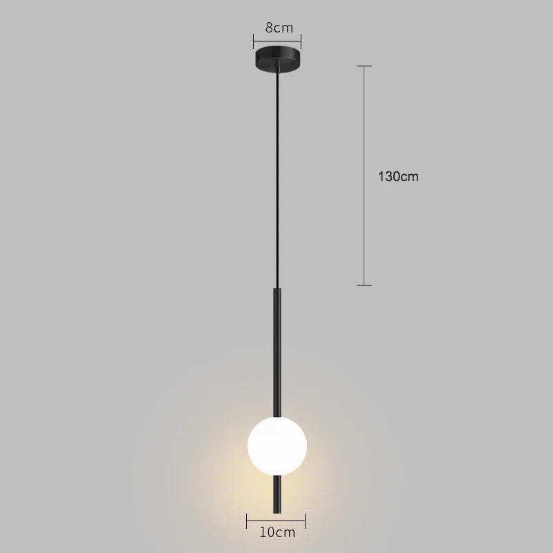 LONKOEY Nordic Pendant Light Iron Finish Bedroom Edition