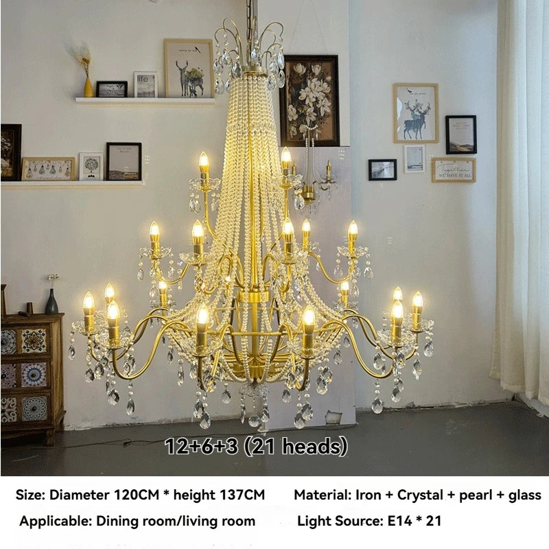 Artpad Gold Crystal Chandelier Pearl Beads Limited Edition