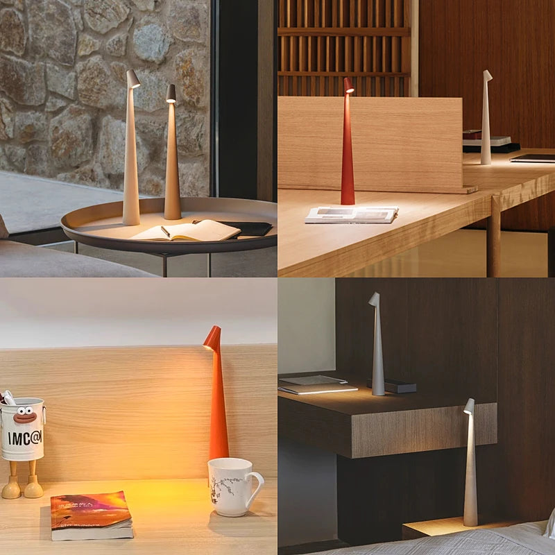Portable LED Table Lamp USB Rechargeable Desk Light Creative Decorative Lighting Night Lamps Atmosphere Desktop Decor Light