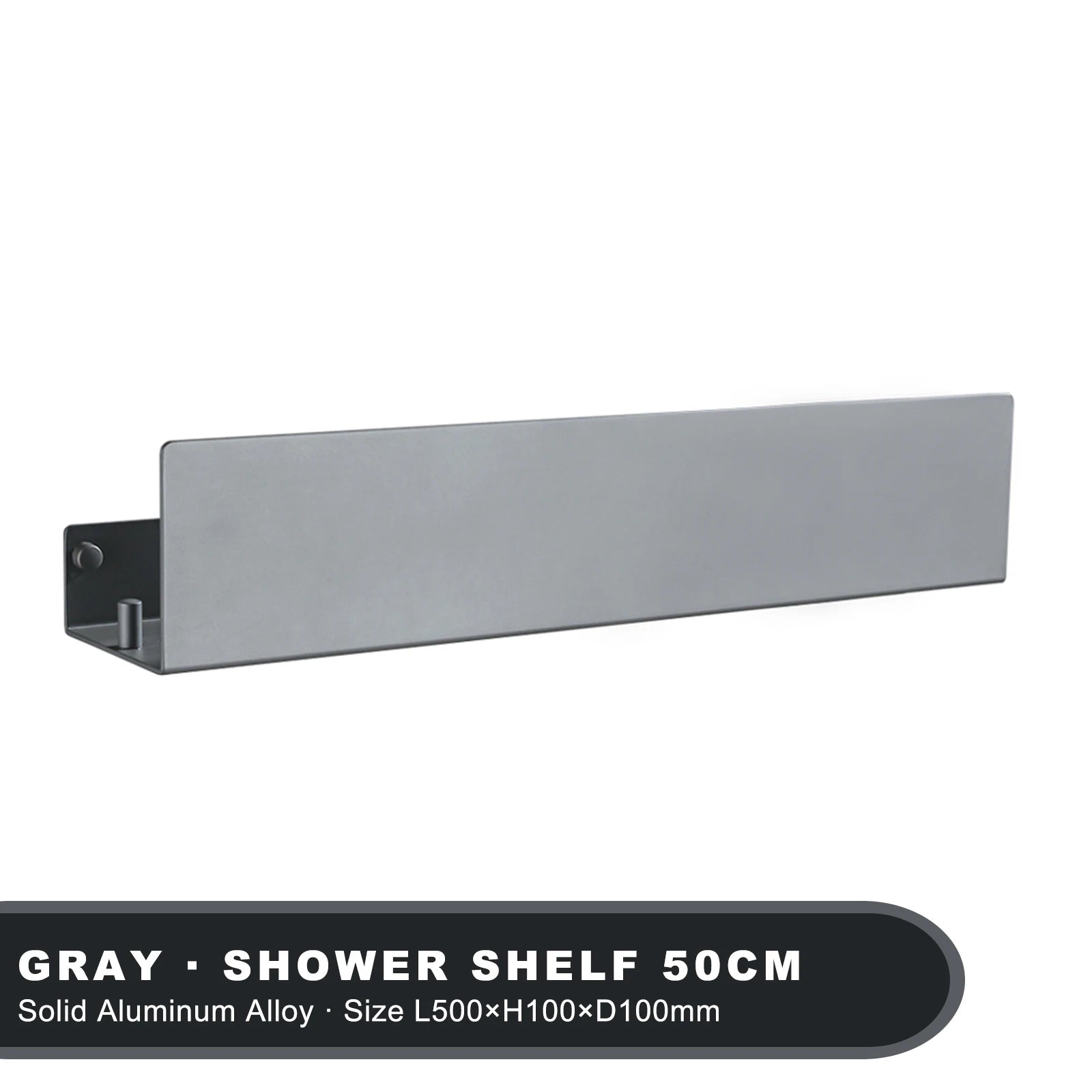 AquaHome White Aluminium Shower Shelf With Hook Wall Mounted Bath Caddy Elite