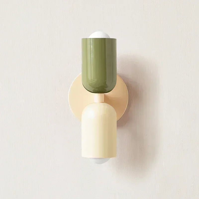 Macaron Wall Light | Nordic Bedside & Corridor Lamp | Colourful LED | E27