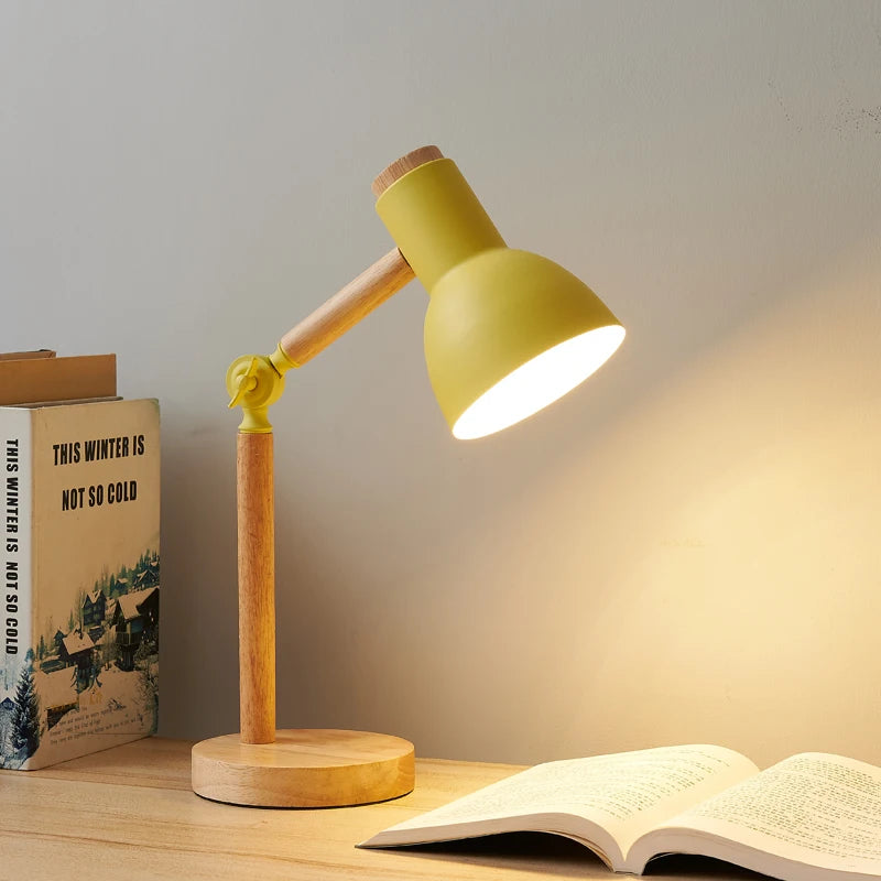 Nordic Wooden LED Desk Lamp