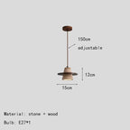 Brandless Yellow Cave Stone Bedside Pendant Light Wabi Sabi Ltd