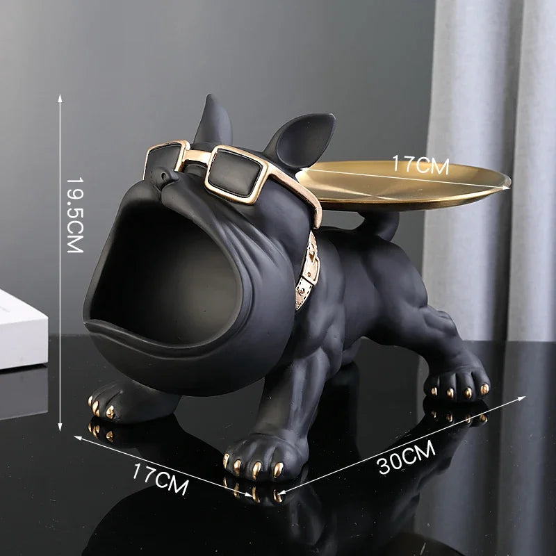 Chic Bulldog Storage Sculpture