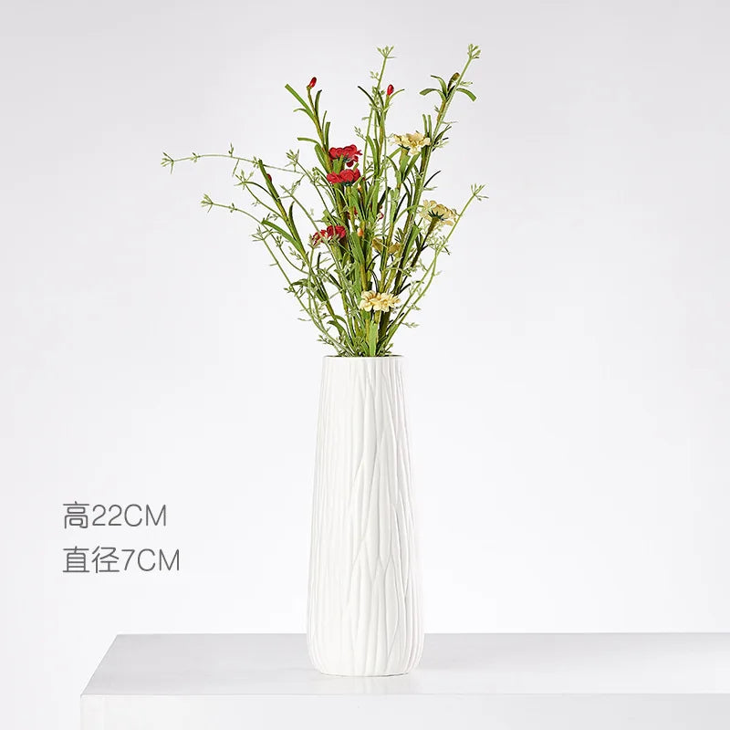 Modern Nordic Ceramic Vases, Living Room, Household Tabletop Decorations, Plain Burning Process, High Grade Vase