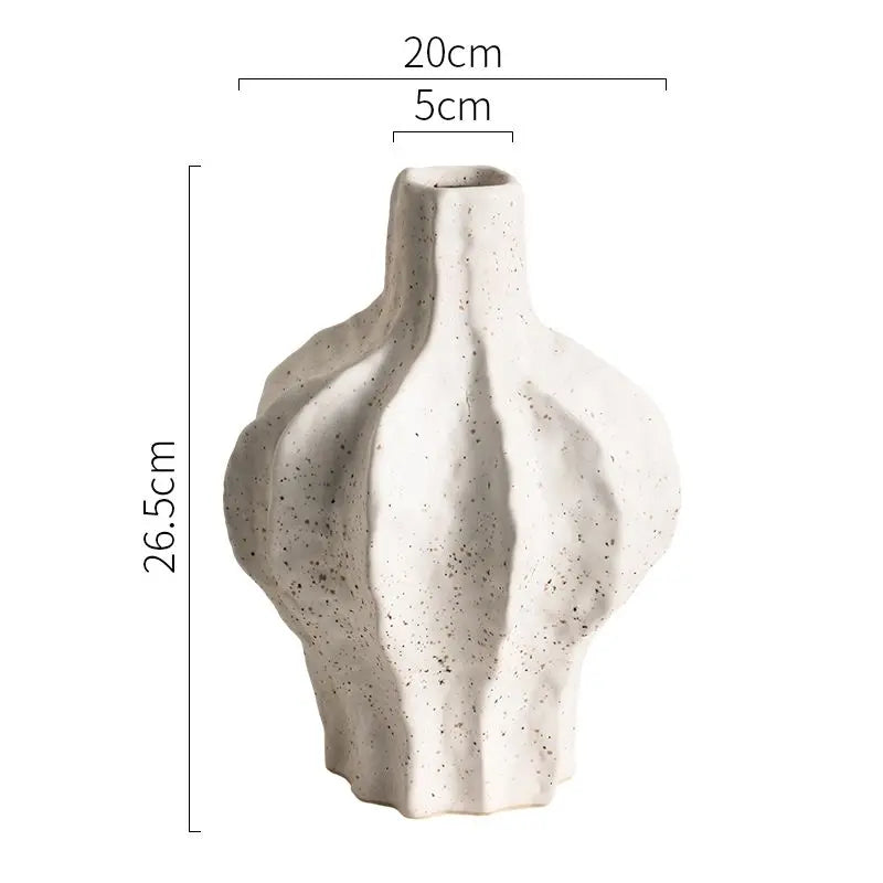 Handmade Matte Pottery Vase | Zen Retro Home Décor