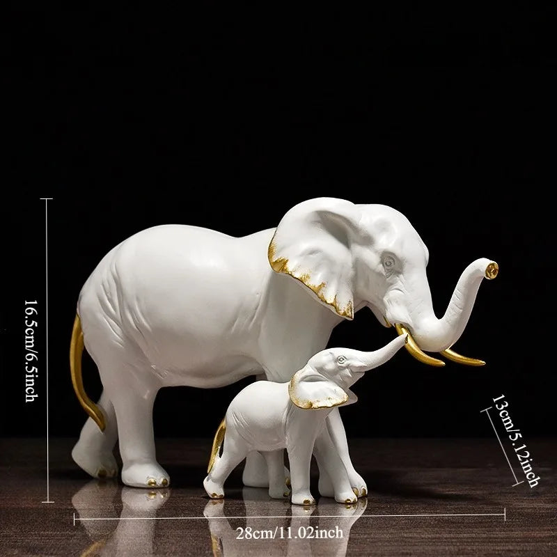 Sculptural Elephant Figurine | Luxury Resin Statue for Home Décor & Gifting