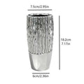 Minimalist Silver Ceramic Table Vase | Desk & Office Luxury Décor
