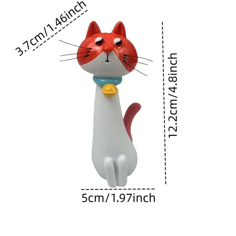 Long-Neck Cat Sculptural Resin Vase | Artisan Home Décor Statement Piece