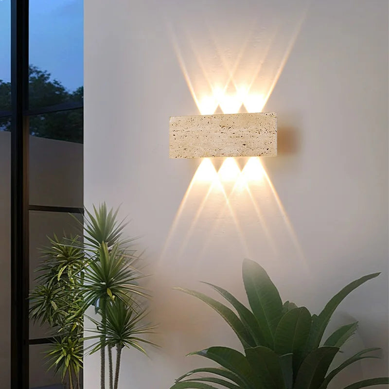 Wabi-Sabi Stone Wall Lamp Outdoor 12W LED Heritage Edition