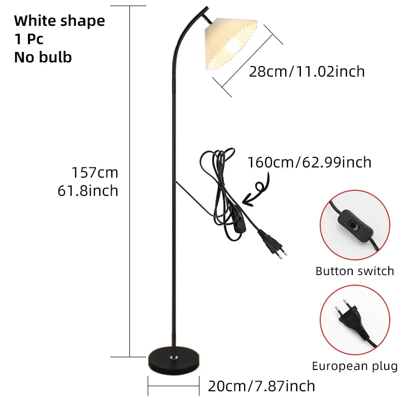 Elegant Pleated Floor Lamp